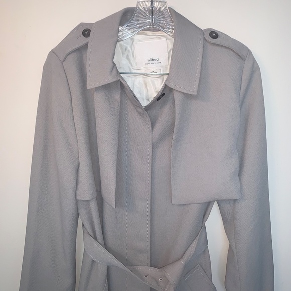 Aritzia Wilfred Louvinel Trench Coat Grey M - Picture 6 of 10